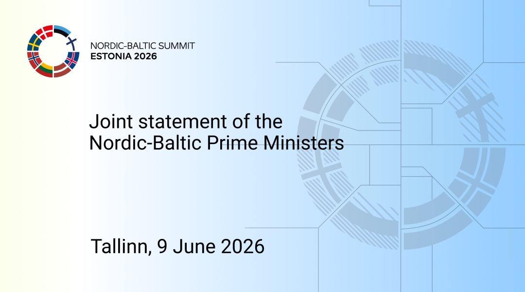 Joint statement of the Nordic-Baltic Prime Ministers | Eesti Vabariigi ...