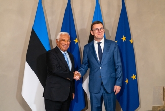 Peaminister Kristen Michal ja Euroopa Ülemkogu eesistuja António Costa